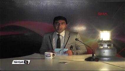 Yerel TV spikeri yayına lüks lambasıyla çıktı