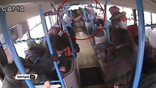 Soğukta üşüyen sokak köpeği halk otobüsüne bindi