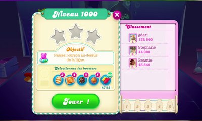 Candy Crush Soda Saga level 1000.