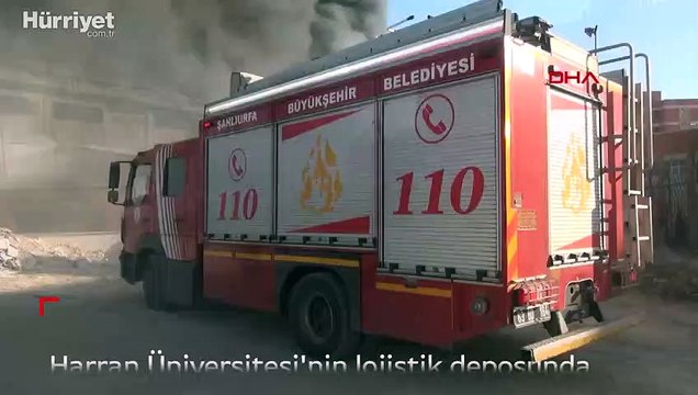 Harran Üniversitesi'nin lojistik deposunda yangın çıktı