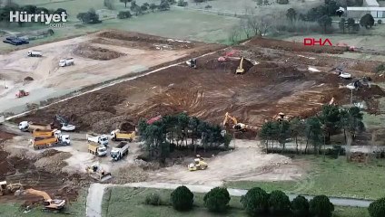 Sancaktepe'deki hastane çalışmaları havadan görüntülendi