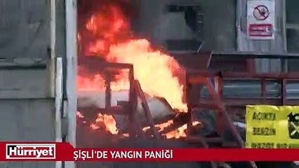 Şişli’de hastane ek bina inşaatında korkutan yangın