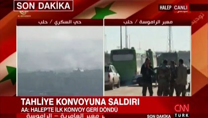 Halep'te son dakika.. Tahliye konvoyuna ateş açıldı!