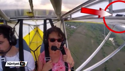 Uçağın kanadında uçan çılgın kedi