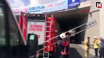 İstanbul sahil yolunda hafriyat kamyonu devrildi