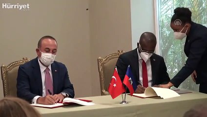 Bakan Çavuşoğlu duyurdu: Haiti ile 7 anlaşma imzalandı