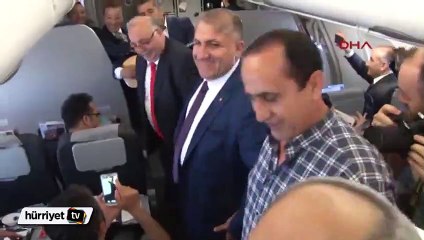 THY uçağında halay