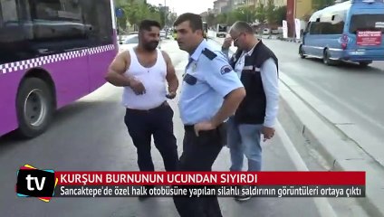 İstanbul'da halk otobüsüne silahlı saldırı kamerada