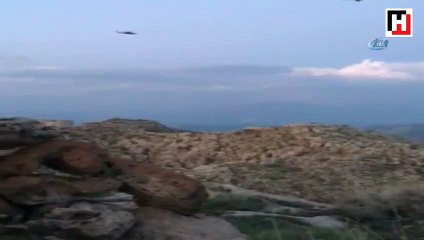 Helikopter, teröristlerin geçiş güzergahını böyle taradı