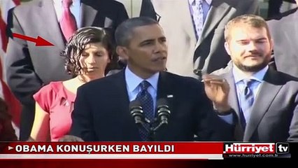 OBAMA KONUŞURKEN BAYILDI