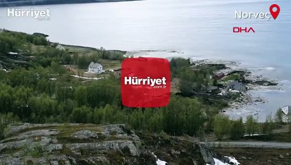 Norveç'te toprak kayması kamerada