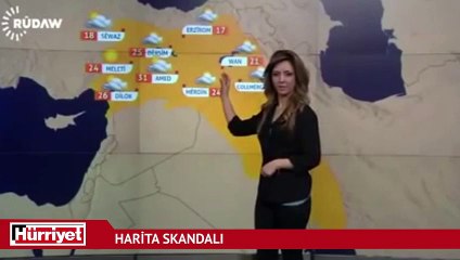 Barzani'ye yakınlığıyla bilinen Rudaw kanalında harita skandalı