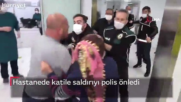 Hastanede katile saldırıyı polis önledi
