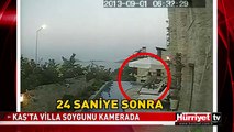 KAŞ'TA VİLLA SOYGUNU GÜVENLİK KAMERASINDA (ÖZEL HABER)