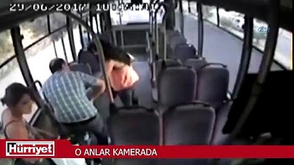 Şoföre sinirlenen kadın yolcu otobüsü taş yağmuruna tuttu