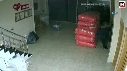 Hırsızlar örümcek adam gibi tırmanıp, çamaşır suyuyla yerleri yıkadılar