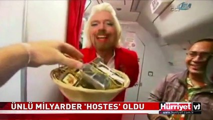 ÜNLÜ MİLYARDER RICHARD BRANSON HOSTES OLDU