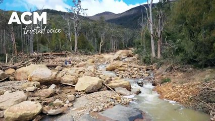 Amazing aerial footage shows extent of landslide near Poatina | The Examiner | October 2022