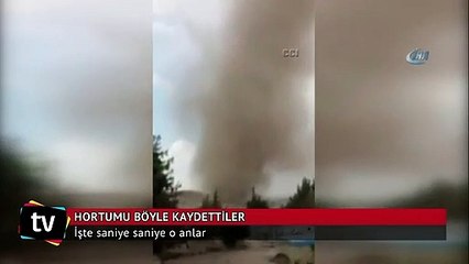 Dev hortumu böyle çekti