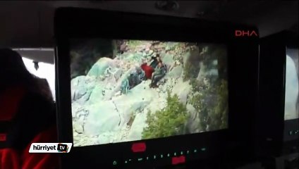 Kayıp öğrenciler helikopterle böyle kurtarıldı