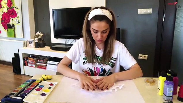 Evde sıkılanlara: Şablon baskı çalışması nasıl yapılır?