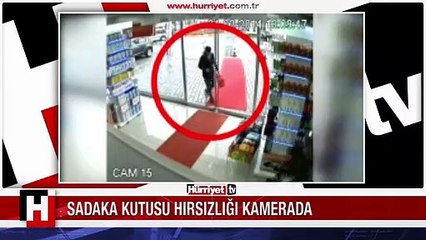 İSTANBUL'DAKİ SADAKA KUTUSU HIRSIZLIĞI KAMERADA