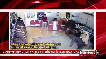 ZEYTİNBURNU'NDAKİ TELEFON HIRSIZLIĞI KAMERADA