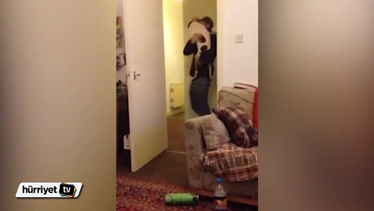 Sahibini gören köpeğin sevinci