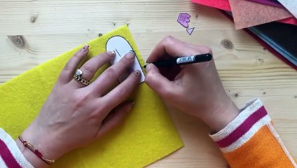 Keçeden el yapımı parmak kuklalar