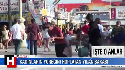 KADINLARA KORKUNÇ YILAN ŞAKASI