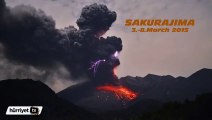 Sakurajima yanardağından etkileyici görüntüler