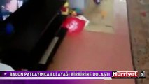 BALON PATLAYINCA TAVŞAN KAFAYI YEDİ