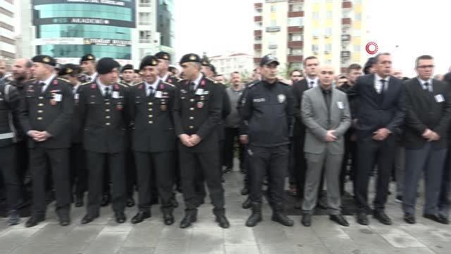 Son dakika haberleri... Şiddet gören kadını kurtarmak isterken şehit olan polis memuru tören düzenlendi