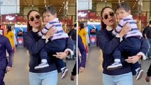 Kareena Kapoor Airport पर Jehangir को गोद में लेकर Troll Video Viral | Boldsky *Entertainment