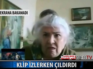 YAŞLI KADIN KLİP İZLERKEN "ŞEKİLDEN ŞEKİLE" GİRDİ