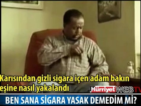 KARISINDAN GİZLİ SİGARA İÇEN ADAM