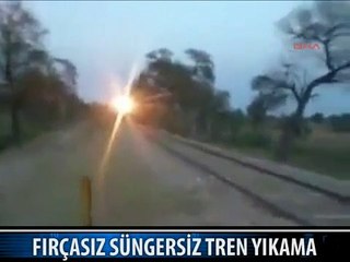 TRENİ BÖYLE YIKADI