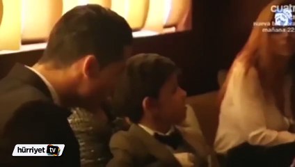 Ronaldo'nun oğlu Messi hayranı çıktı