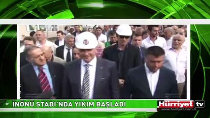 İNÖNÜ STADI'NDA YIKIM BAŞLADI