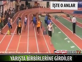 YARIŞTA BİRBİRLERİNE GİRDİLER