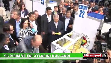 AZİZ YILDIRIM VE EŞİ 22 NUMARALI SANDIKTA OY KULLANDI
