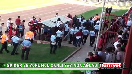 SPİKER VE YORUMCU CANLI YAYINDA AĞLADI
