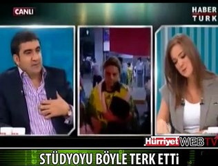 ÜMİT ÖZAT CANLI YAYINI TERK ETTİ