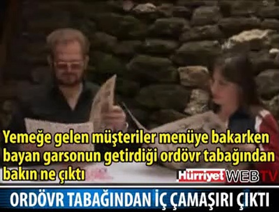 ORDÖVR TABAĞINDAN İÇ ÇAMAŞIRI ÇIKTI