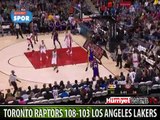 TORONTO RAPTORS 108-103 LOS ANGELES LAKERS