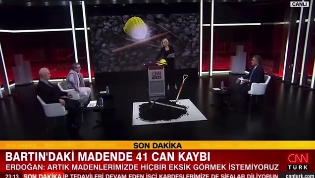 CNN Türk stüdyoya kömür yığdı: Ne yapabilirim ben bununla yani