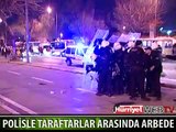 POLİSLE TARAFTARLAR ARASINDA OLAYLAR ÇIKTI