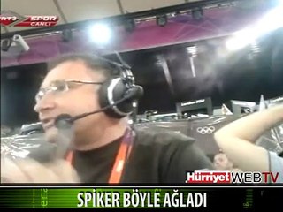 TRT SPİKERİ YARIŞI ANLATIRKEN BÖYLE AĞLADI