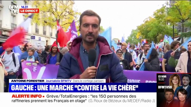 C'est une lutte contre la vie chère : des milliers de manifestants sont présents à la manifestation de la Nupes