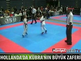 TÜRK KIZI KÜBRA KARATE TURNUVASINDA BİRİNCİ OLDU